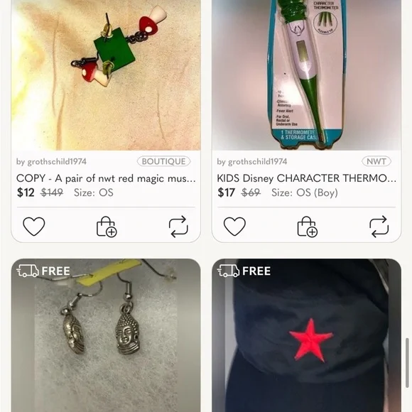 Rare gorgeous handmade jewelry earrings similar to modern streetwear -   NWT ❤️ - Picture 8 of 13